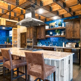 A resident lounge with a community kitchen for events